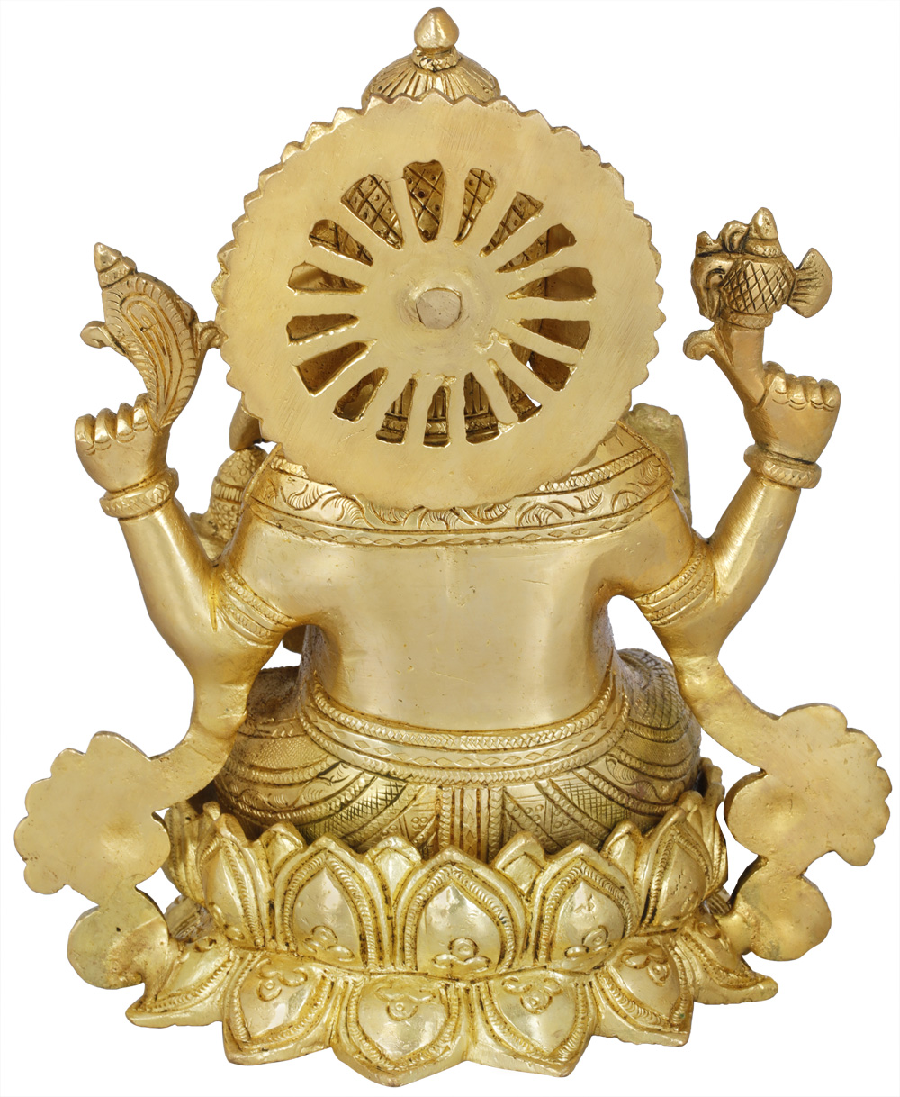 Get Kamalasana Ganesha Brass Statue